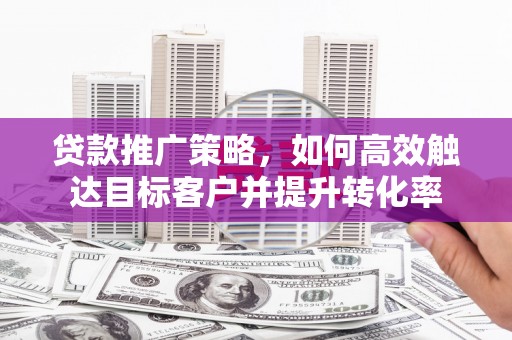 宁洱贷款推广策略，如何高效触达目标客户并提升转化率