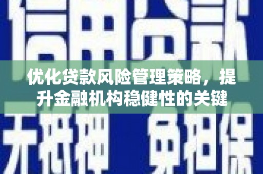 宁洱优化贷款风险管理策略，提升金融机构稳健性的关键