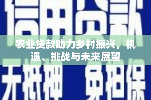 宁洱农业贷款助力乡村振兴，机遇、挑战与未来展望