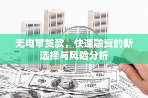 宁洱无电审贷款，快速融资的新选择与风险分析