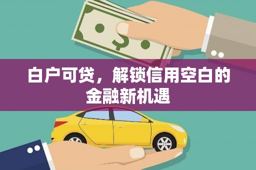 宁洱白户可贷，解锁信用空白的金融新机遇
