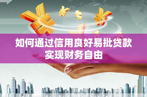 宁洱如何通过信用良好易批贷款实现财务自由