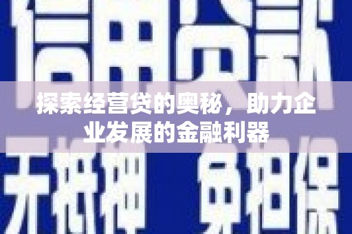 宁洱探索经营贷的奥秘，助力企业发展的金融利器