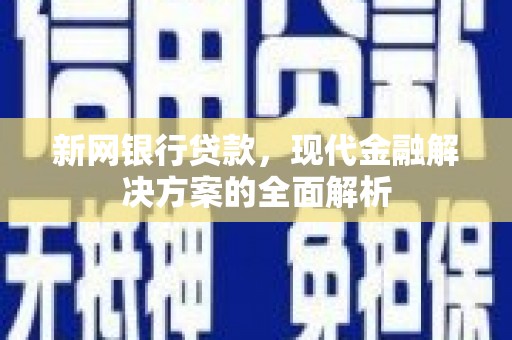 宁洱新网银行贷款，现代金融解决方案的全面解析