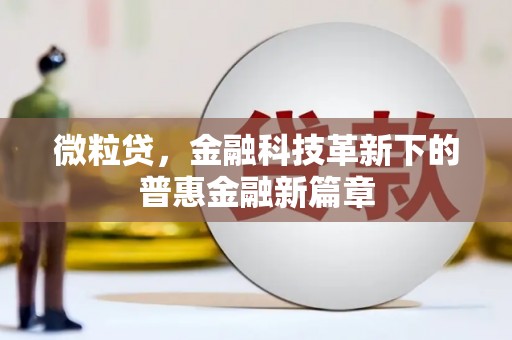 宁洱微粒贷，金融科技革新下的普惠金融新篇章